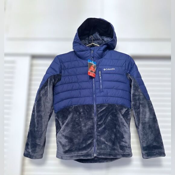 Columbia Winter Snow Powder Lite Omni Heat Thermarator Insulated hooded jacket L - Picture 15 of 15